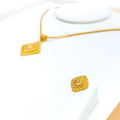 Sophisticated Ornate 22k Gold Pendant Set