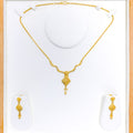 Elevated Beaded Drop 22k Gold Necklace Set