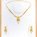 Elegant Floral 22k Gold Necklace Set