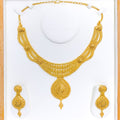 Opulent Intricate Pear Drop 22k Gold Set