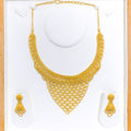 Regal Chandelier Draped Necklace 22k Gold Set