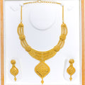 Stately Paisley Necklace 22k Gold Set