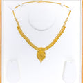 Intricate Bold Festive 22k Gold Paisley Necklace