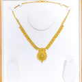 Magnificent Floral Leaf 22k Gold Mala Necklace