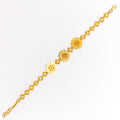 Elevated Floral Beaded 22k Gold Bracelet