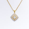 Exclusive Mesh Diamond 18k Gold Pendant Set