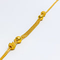 Fine Twisted Bead 22k Gold Bracelet