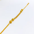 Fine Twisted Bead 22k Gold Bracelet