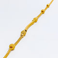 Fancy Slender Bead 22k Gold Bracelet