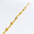 Glistening Curved Gold 22k Gold Bracelet