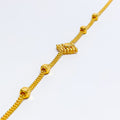 Stately Square Bead 22k Gold Bracelet