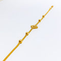 Stately Square Bead 22k Gold Bracelet