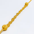 Evergreen Twisted Bead 22k Gold Bracelet