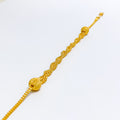 Lovely Braided Bead 22k Gold Bracelet