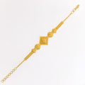Reflective Mandala Pattern 22k Gold Bracelet