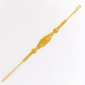 Intricate Rectangular Tapered 22k Gold Bracelet