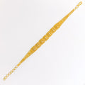 Radiant Square Link 22k Gold Bracelet