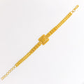 Magnificent Fancy Square 22k Gold Bracelet