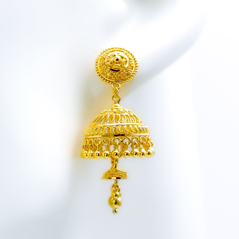 Chic Layered 22k Gold Jhumki