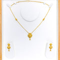 Shimmering Heart Adorned Necklace Set