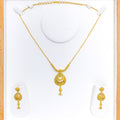 Glossy Teardrop Necklace Set