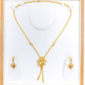 Trendy Floral Jali 22k Gold Necklace Set