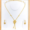 Trendy Floral Jali 22k Gold Necklace Set