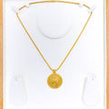 Chic Beaded Flower 22k Gold Pendant