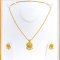 Classy Dome Paisley 22k Gold Pendant Set