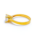 22k-gold-Classic Dazzling CZ Ring 