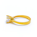 22k-gold-Gorgeous Studded CZ Ring 