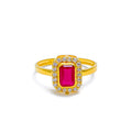 22k-gold-Festive Ethereal CZ Ring 