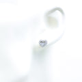 18k-gold-Chic Heart Shaped Diamond Earrings