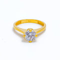 22k-gold-Delightful Sparkling CZ Ring 