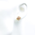 18k-gold-four-petal-diamond-earrings