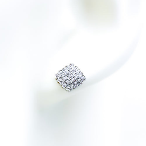 Modern Checkered Diamond Earrings