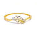 22k-gold-detailed-two-tone-leaf-bangle-bracelet