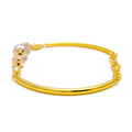 22k-gold-Vibrant Tri Color Orb Bangle Bracelet  