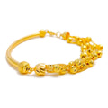 22k-gold-Four Chain Orb Bangle Bracelet  