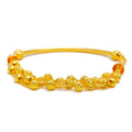 22k-gold-Multi Orb Flexi Bangle Bracelet  