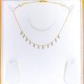 Ritzy Two-Tone Marquise 22k Gold Drop Necklace