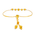 22k-gold-Delightful Gorgeous Orb Bolo Bracelet  