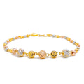 22k-gold-Versatile Multi Color Orb Bracelet  
