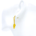 Shimmering Flower Drop Earrings