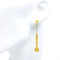 Contemporary Long Teardrop Earrings