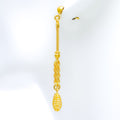 Contemporary Long Teardrop Earrings