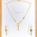 Blooming Flower Coin 22k Gold Necklace Set