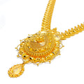 22k-gold-Dressy Intricate Drop Necklace - 29"