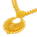 22k-gold-Radiant Rangoli Accented Filigree Necklace  - 16"