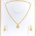 Dressy Round 22k Gold Pendant Set